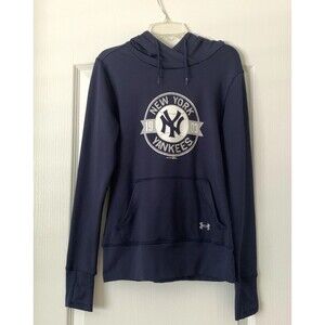 New York Yankees Under Armour Womens Hoodie Sweatshirt Blue Size Small